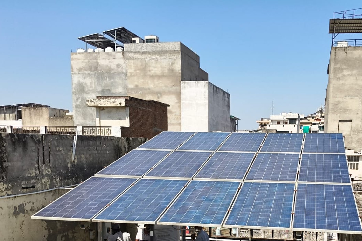 8 kW commercial solar installation at Aatish Market, Mansarovar, Jaipur